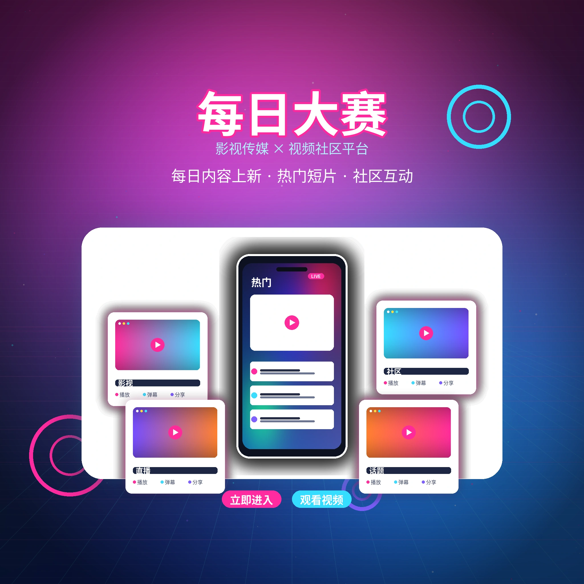 关于每日大赛影视传媒与视频社区品牌